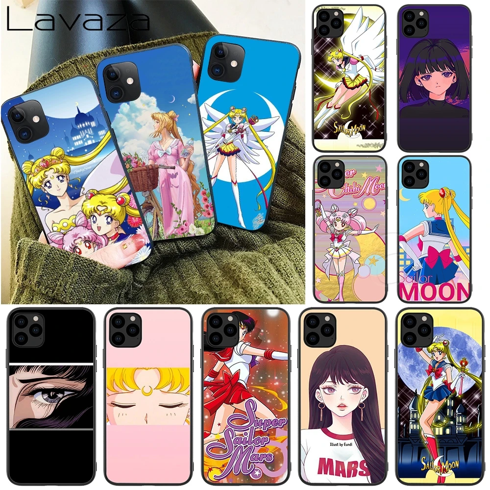 Силиконовый мягкий чехол Lavaza Super Сейлор Мун для iPhone 12 Mini 11 Pro XS Max XR X 8 7 6 6S Plus 5 5S