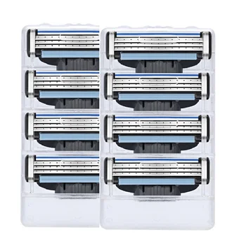 

8pcs/lot Razor Blade for Men Shaving Blades Safety Blades Cassette Shaver Suit for Gillettee Mache 3 Handle