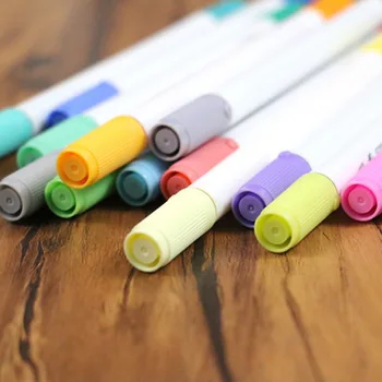 

Double-head Color Highlighter Two-color Gradient Marker Pen Color Painting Pen Student Graffiti Coloring Pen 28 Color Boxed