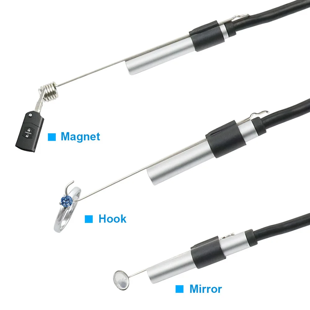 3-в-1 USB2.0 микро Тип usb-C эндоскоп Бороскоп с Камера HD 5,5 мм встроенный 6 регулируемый светодиодный свет с 20 м кабель