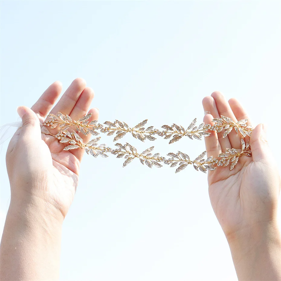 Efily Rhinestone Leaves Wedding Belts and Sashes Handmade Dress Accessories Crystal Bridal Belt for Women Bride Bridesmaid Gift