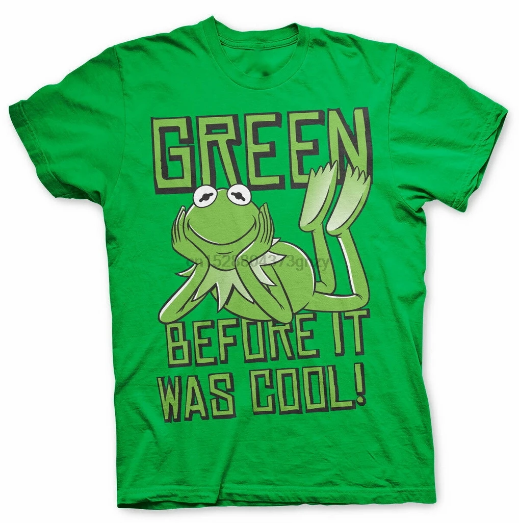 Официально лицензированный Kermit Green до того как было круто! Мужская футболка S-XXL