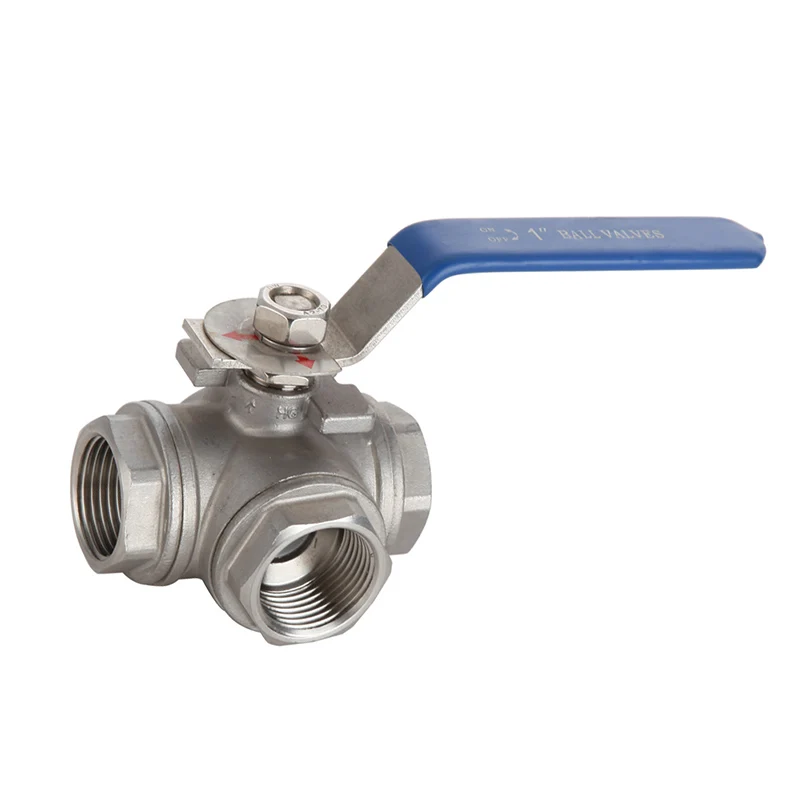 

1/4" 3/8" 1/2" 3/4" 1" BSP Female Thread 304 Stainless Steel Three 3 Way T-Type L-Type Ball Valve For Water Oil Gas