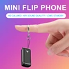 Small Mini flip mobile phones Russian push button telephone Bluetooth dialer clamshell unlocked cheap cell phone without camera 2