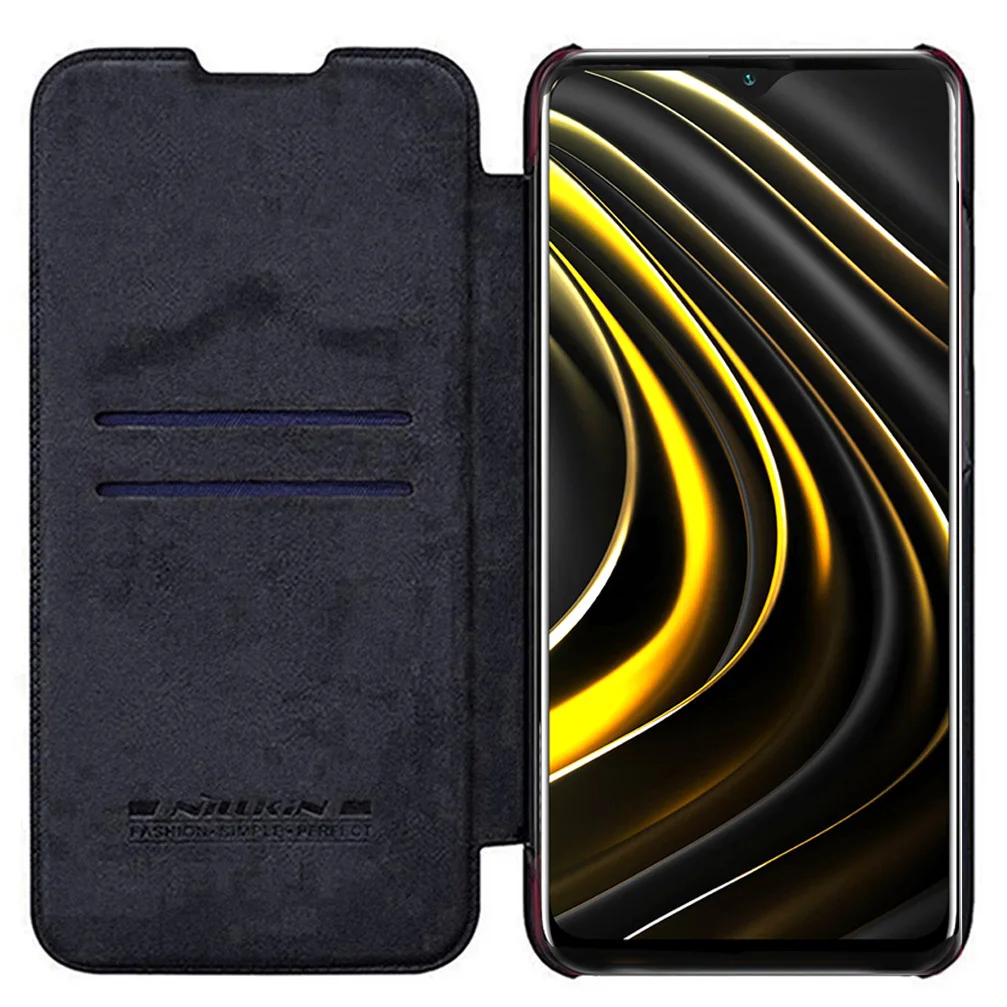 For Xiaomi Poco M3 Case Nillkin Qin Flip Leather Case Luxury wallet Business Style Phone Case For Xiaomi Poco M3 Phone Bag Cover