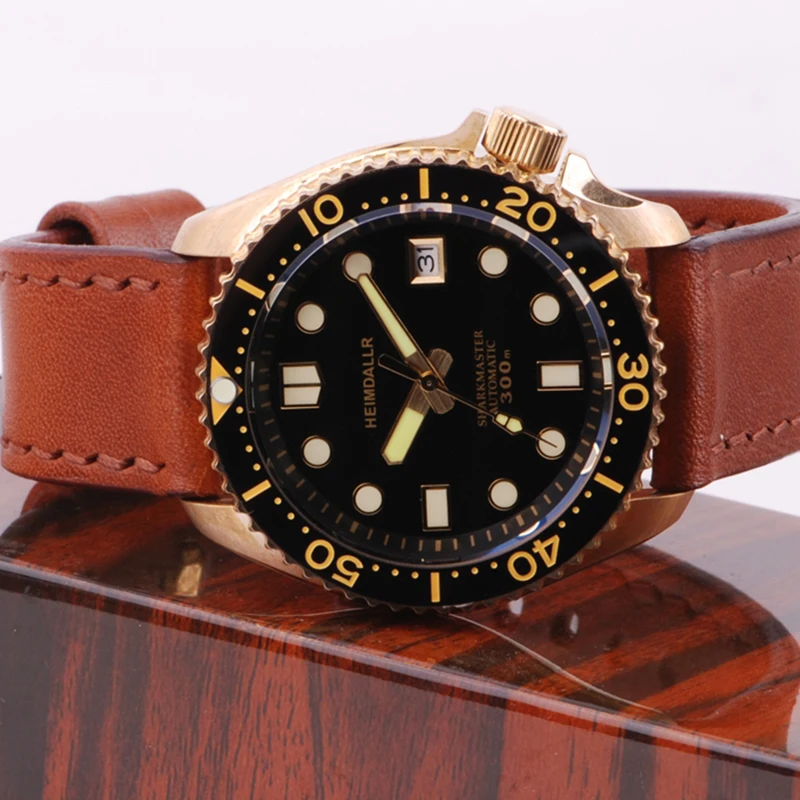 Модные мужские автоматические часы, бронзовые SKX007 наручные часы, водонепроницаемость 30 АТМ, сапфировое стекло, SEIKONH35, часы для дайвинга для мужчин