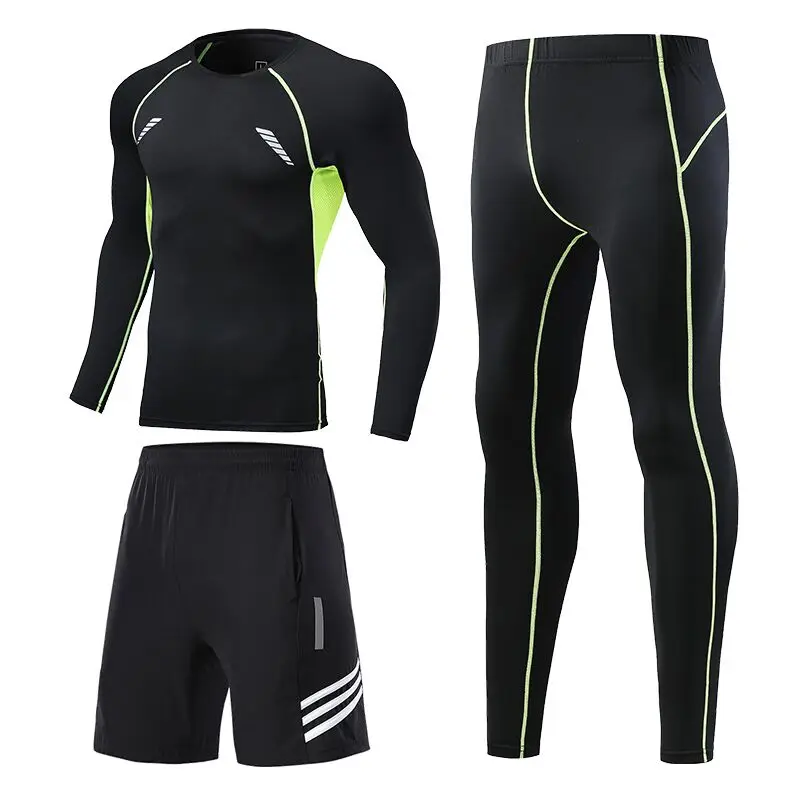 Nuevos trajes de compresión para hombre конъюнкт де correr de secado по применению Спортивная одежда для бега entrenamiento тренажерный зал