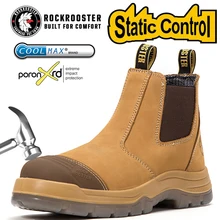 Safety Shoes With Steel Toe Cap Waterproof Leather Work Boots Indestructible Shoes Men Outdoor Chelsea Outdoor Boots Footwear