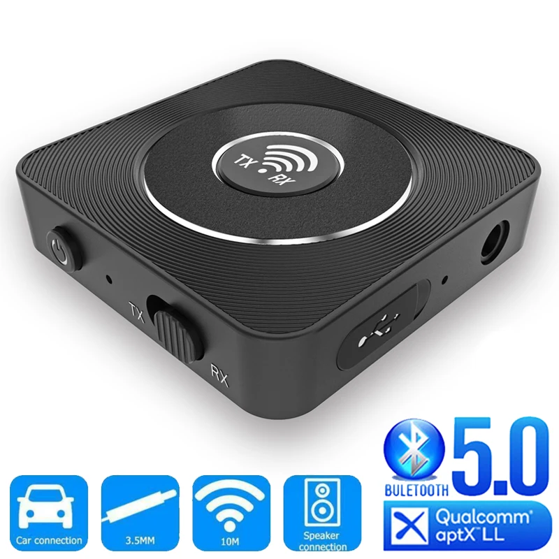Bluetooth 5 0 RCA приемник AptX LL 3 мм разъем AUX беспроводной музыкальный адаптер для ТВ