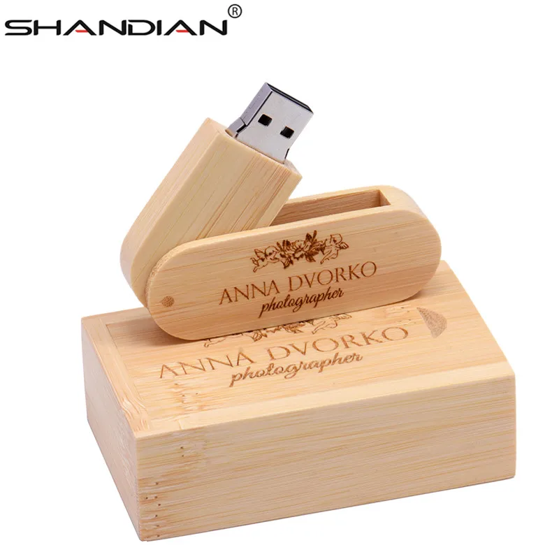 SHANDIAN деревянная Портативная USB флешка с бесплатным логотипом на заказ 1 шт. 4 ГБ 16 32
