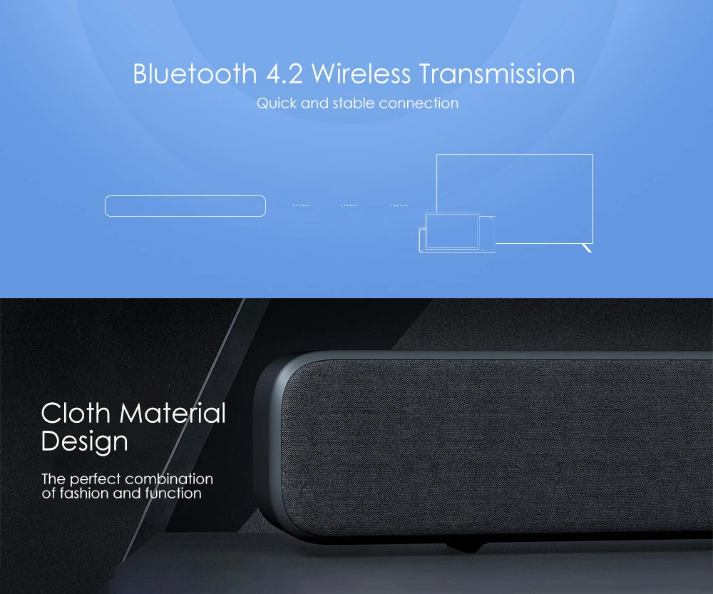  Xiaomi TV Sound Bar Speaker Wireless Bluetooth SoundBar Audio Simple and Fashion Bluetooth Music Pl