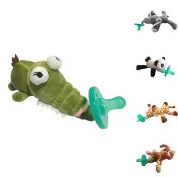 

Lovely Baby Nipple Infant Silicone Pacifier with Cartoon Animal Plush Doll Toy New