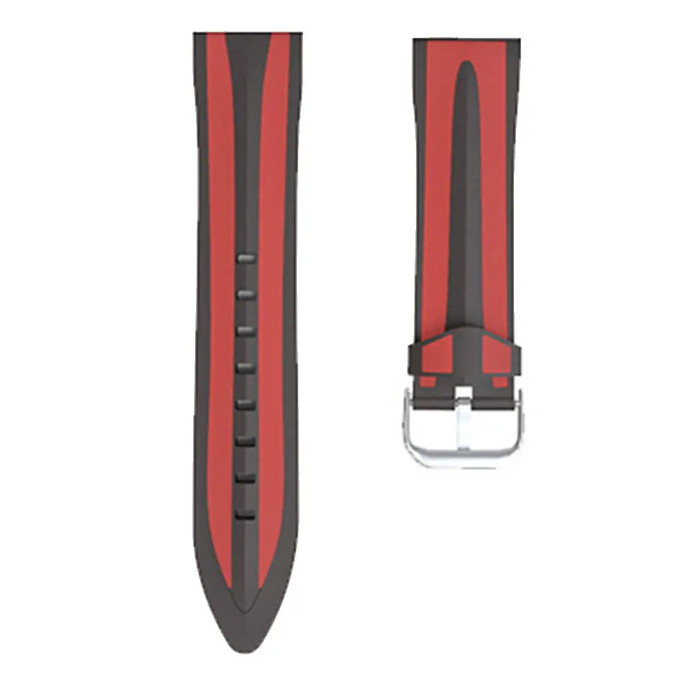 Black red Quick Release Replacement Bracelet Strap Soft Silicon 22mm Universal Watch Band For Huami Amazfit GTR 47mm Belt For Fossil Q - Цвет: Black red