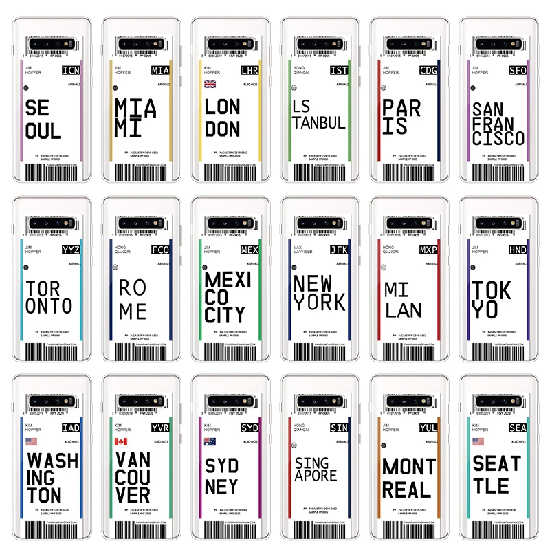 Мягкий чехол Capa Travel City для Samsung Galaxy A10 A20 A30 A40 A50 A60 A70 A80 A51 A71 A20S A10S A10e A20e|Бамперы| |