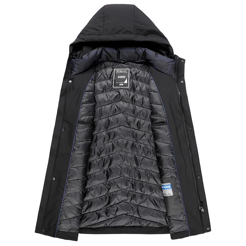 Размера плюс 10XL 9XL 8XL 7XL зимняя куртка Для мужчин длинная парка куртка Толстая парка с контрастным капюшоном пальто Для мужчин зимняя куртка; пальто; одежда