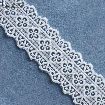 

10yard 5.3cm New milk silk water-soluble embroidery fringe lace DIY african lace fabric 2019 high quality lace trimming nigerian