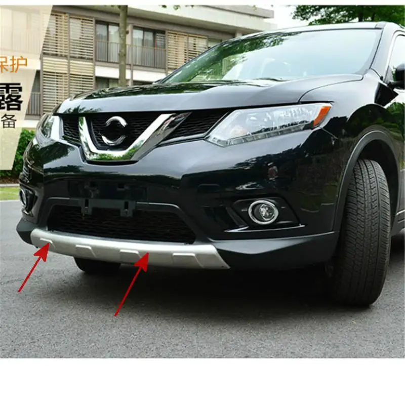 Для nissan X-TRAIL- высококачественная нержавеющая сталь Передний+ задний бампер диффузор протектор Защита противоскользящая пластина автомобильный Стайлинг - Цвет: 2014-2016 A