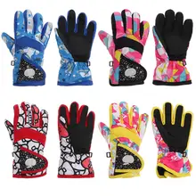 

New Children Kids Winter Warm Solid Color Gloves Boy Girls Ski Long-sleeved Mitten Windproof Waterproof Thicken Warm Gloves