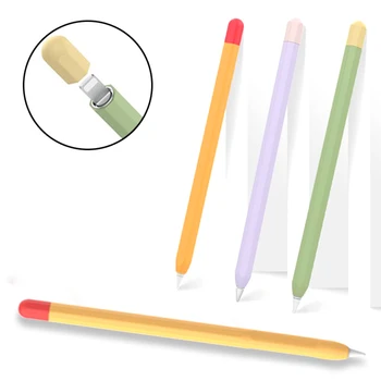 

Candy Color Silicone Pen Case Dust Proof Protective Skin Non Slip For Apple Pencil 1st 2nd Generation Alupen Stylus 2020 New