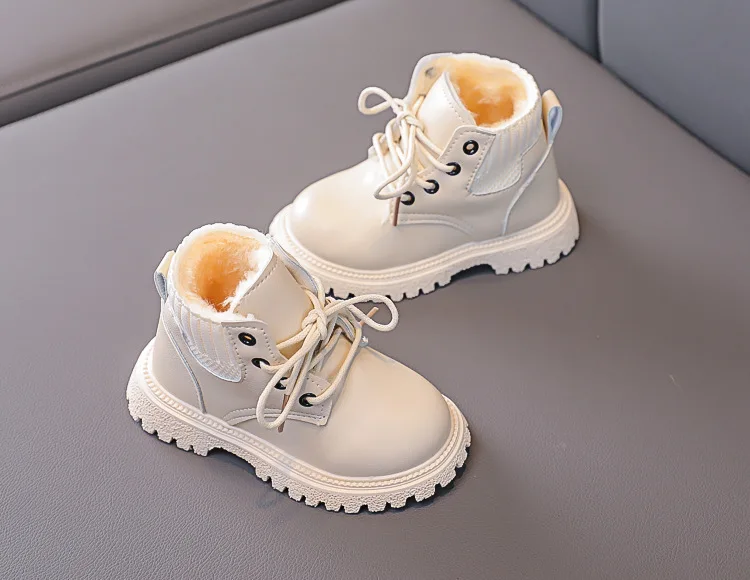 Sapatos de Inicialização Crianças do Bebê Moda Quente Inverno Meninas Meninos Engrossar Pelúcia Martin Botas Sapatos 32 inicialização crianças do bebê engrossar pelúcia martin botas sapatos