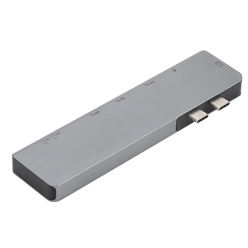 USB 3,1 type-C концентратор к HDMI адаптер 4K Thunderbolt 3 USB C концентратор с концентратором 3,0 TF считыватель SD карт слот PD для MacBook Pro/Air