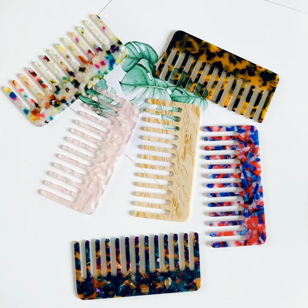 Korean Design Acetate Hair Combs Colorful Hairdressing Comb Hair Brush