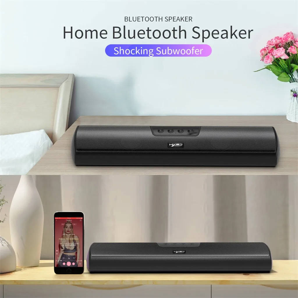 Двухрупорный динамик беспроводной 5 0 Bluetooth s для телевизора домашний звуковой бар