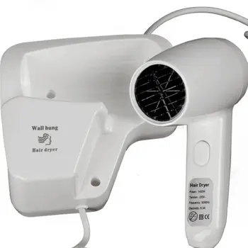 

New 220V 1200W Negative Ion Wall Mounted Hair Dryer Blower Hotel Home With Holder EU Plug Hair Dryer Blower Hair Drying Tool
