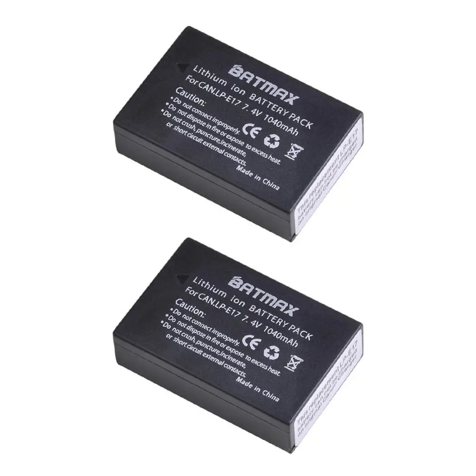 Homesuit Confezione da 2 Batterie LP-E17 e Caricatore Doppio USB Rapido per Canon Rebel SL3, SL2, T8i, T7i, T6i, T6s, EOS R10, R50, R8, RP, M3, M5, M6, 200D, 77D, 750D, 760D
