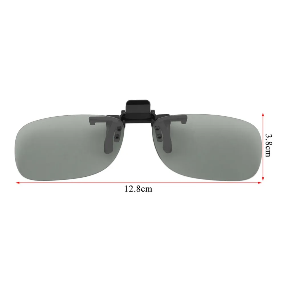 Professional 3D Light Weight Man Woman Clip On Type Passive Circular 3D Glasses Clip For 3D TV Movie Cinema