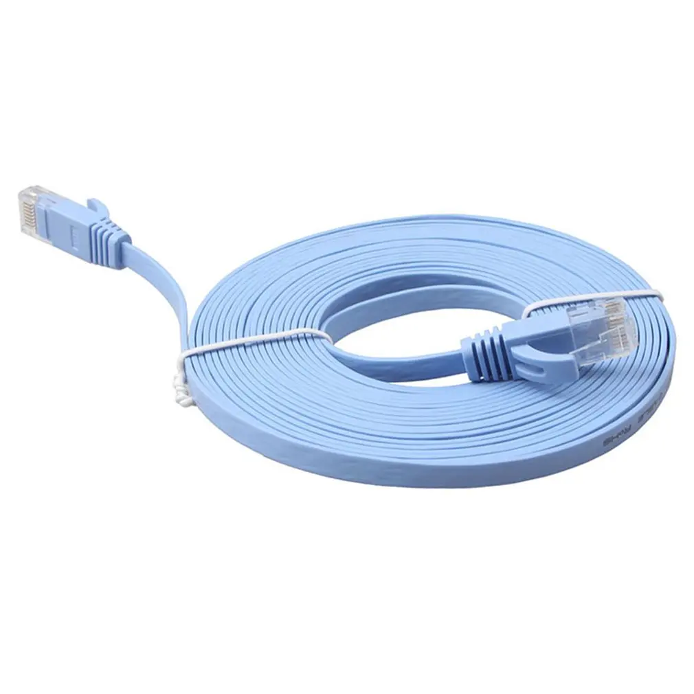 Ethernet патч-кабель XBox сетевой кабель шесть типов плоский провод бескислородная медь стандартная линия передачи данных - Цвет: 10m