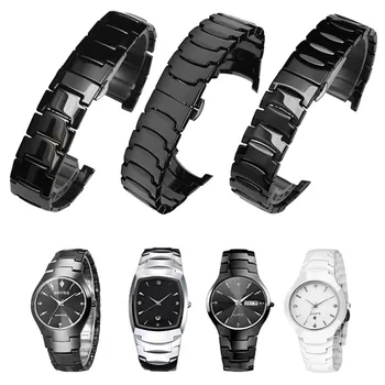 

Ceramic Watch Bracelet Butterfly Buckle Strap for Rado Old 6020 6027 6037 Man Woman Watch Band 23*16mm 15*9mm Tools