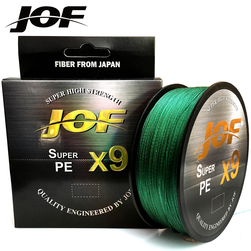 

JOF 9 Strands 500M 300M 100M PE Braid Fishing Line Sea Saltwater Multifilament Fishing 9 Weaves 100% SuperPower
