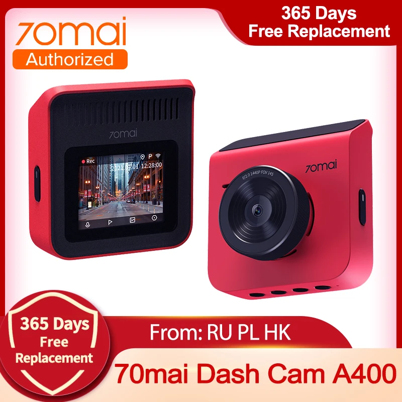 70mai 2021 Новый Dash Cam A400 Видеорегистраторы для автомобилей двойной прицел 1440P