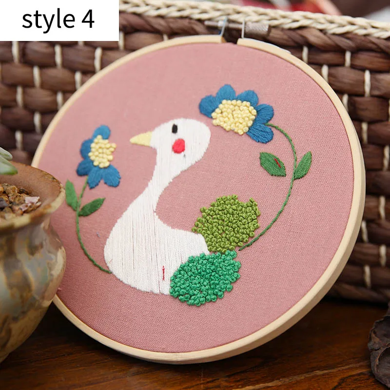 style 4 Вышивка крестом милые Мультяшные животные 15*15 см Материал посылка вышивка DIY набор ручной работы подвесные картины - Цвет: style 4