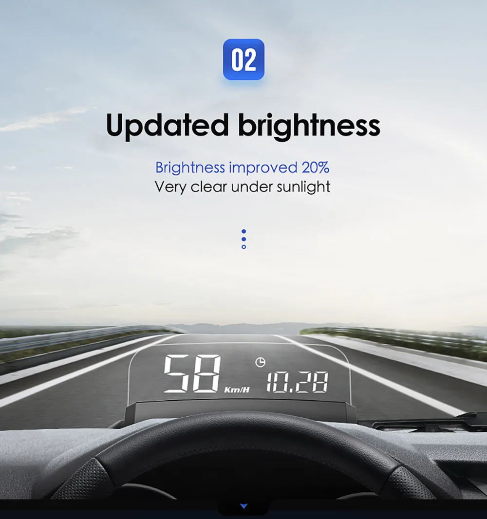 HUD Mirror L3 Car Head up display Digital Speedometer (7)