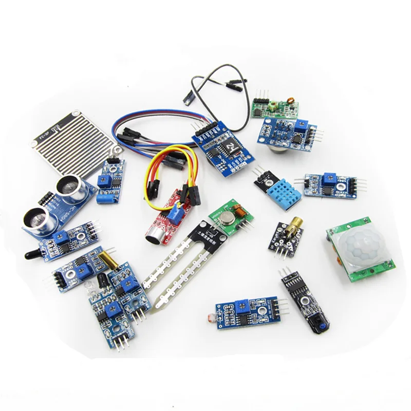 16 видов Raspberry Pi 3 2 модуль датчика посылка 16 в 1 комплекты датчиков для Arduino UNO R3 в розничной коробке чехол