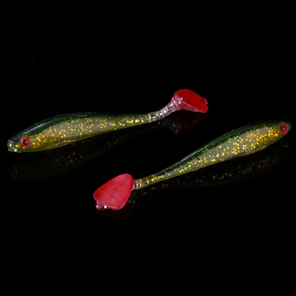 WALK FISH, 4 шт./лот, Мягкая приманка, приманка для рыбалки, 90 мм, 4,5 г, воблеры, Shad Tail, силиконовая приманка, пресноводная приманка для окуня - Цвет: F 6