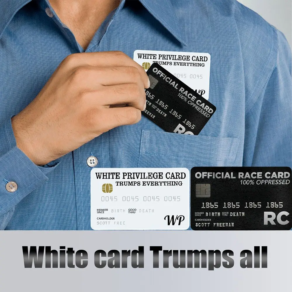 Gag Cards White Privilege Card Credit Card Novelty Wallet Size