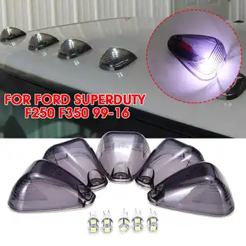 

5pcs LED Car Cab Roof Top Marker Light Bulbs with Shells For Ford Superduty F250 F350 99-16 Smoked Lens Clearance Marker Lamps
