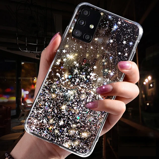 Silverback Funda para Samsung Galaxy S20 Plus, funda con purpurina  holográfica líquida en movimiento con soporte, anillo de diamante brillante