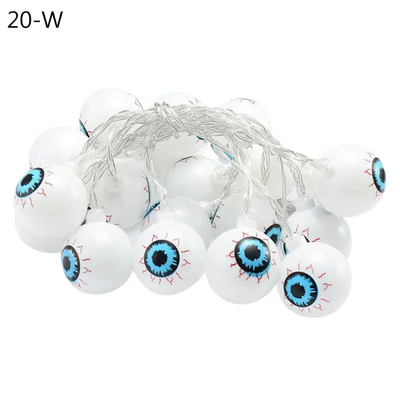 20 светодиодов светящийся Ghost Eyeball String Light Хэллоуин жуткая лампа для дома вечерние дворы
