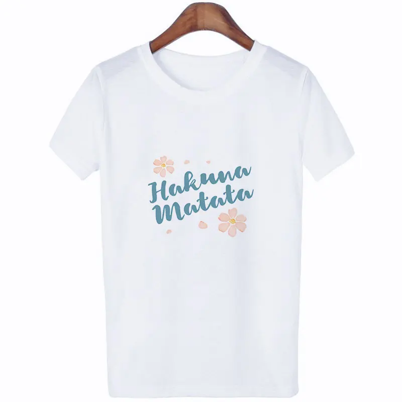 Новинка лета хакуна матата футболки tumblr рубашка Femme Harajuku Эстетическая футболка Ullzang Винтажная Футболка Kawaii Vogue Женская футболка - Цвет: 2657