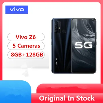 

Original Vivo Z6 5G Mobile Phone Snapdragon 765G Android 10.0 6.57" 2400x1080 8GB RAM 128GB ROM 48.0MP 5000mAh 44W Fast Charger