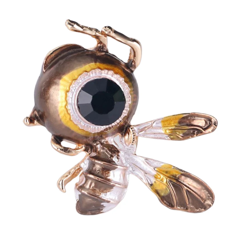 Honeybee Brooch Pins Fashion Women Collar Decoration Bee Animal Badge Corsage Jewelry Gift