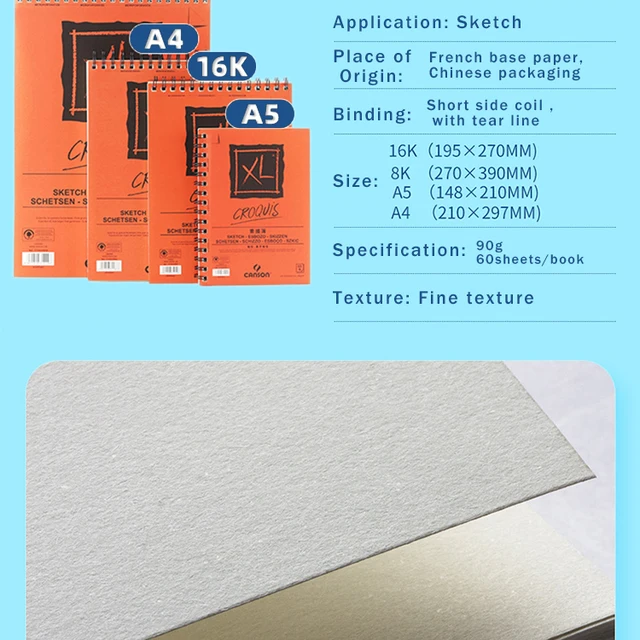 CANSON XL series marker Sketchbook translucent bright white paper 70g50  sheets A3/A4 Paper - AliExpress