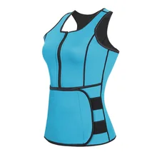 Синий пояс для тренировок, корсет, жилет для женщин, для бега, йоги, спортзала, тренировки, неопрен