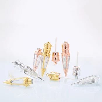 

5 ML Empty Lip Gloss Tubes Transparent Lip Balm Bottle Beauty Tool Mini Refillable Cosmetic Container With Crown Shaped Cap