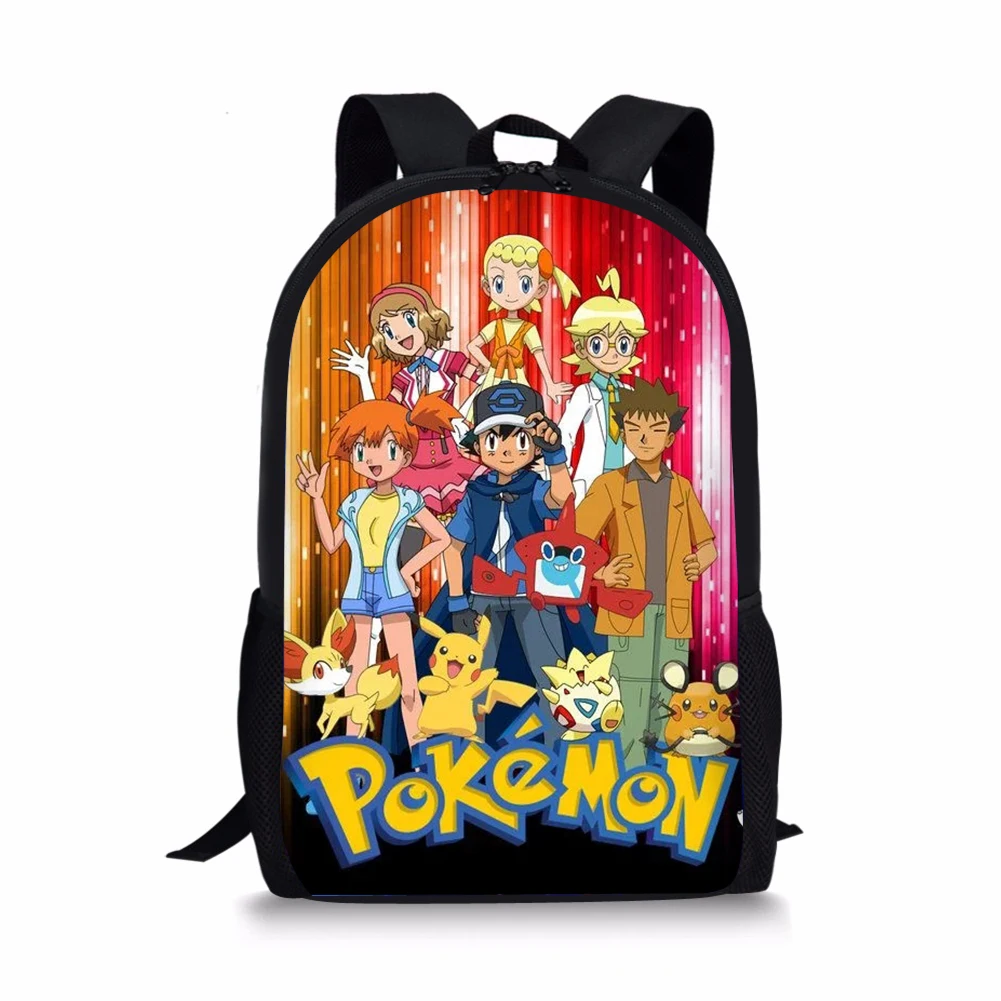 HaoYun Children's Backpack Pokemon Print Pattern Students School Bags Cartoon Animal Print Teenagers Book-Bag Mochila Travel Bag