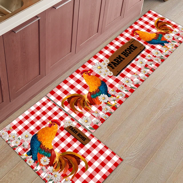 Alfombra de cocina con patrón de gallo grande, felpudo para el hogar,  felpudo, puerta de entrada, balcón, alfombra de baño - AliExpress